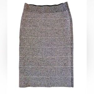 BCBG Max Azria Sz Small Skirt Scarlett Silver Sparkle Pencil Bodycon Bandage